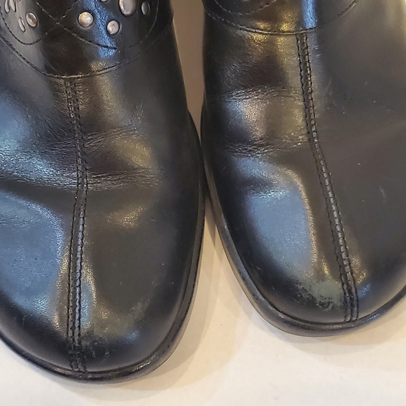 Clark Vintage Wonen's Black Slip-On Shoes Sz 9 - Picture 12 of 13